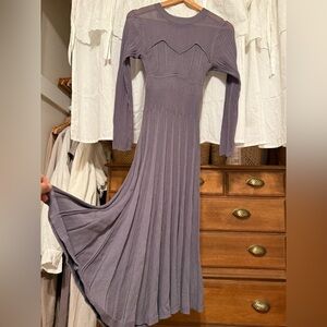 SNIDEL Elegant Purple Knit Dress